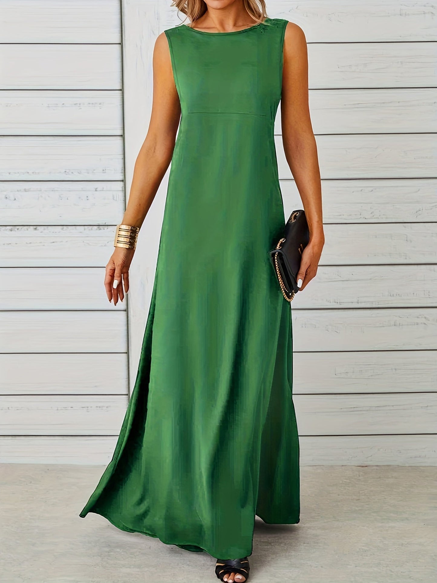 Lässiges Damenkleid aus Leinen für Frühling Sommer