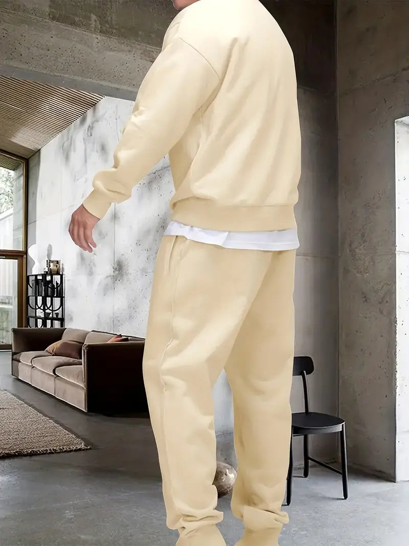 Herren Jogginganzug Zweiteilig Baumwolle