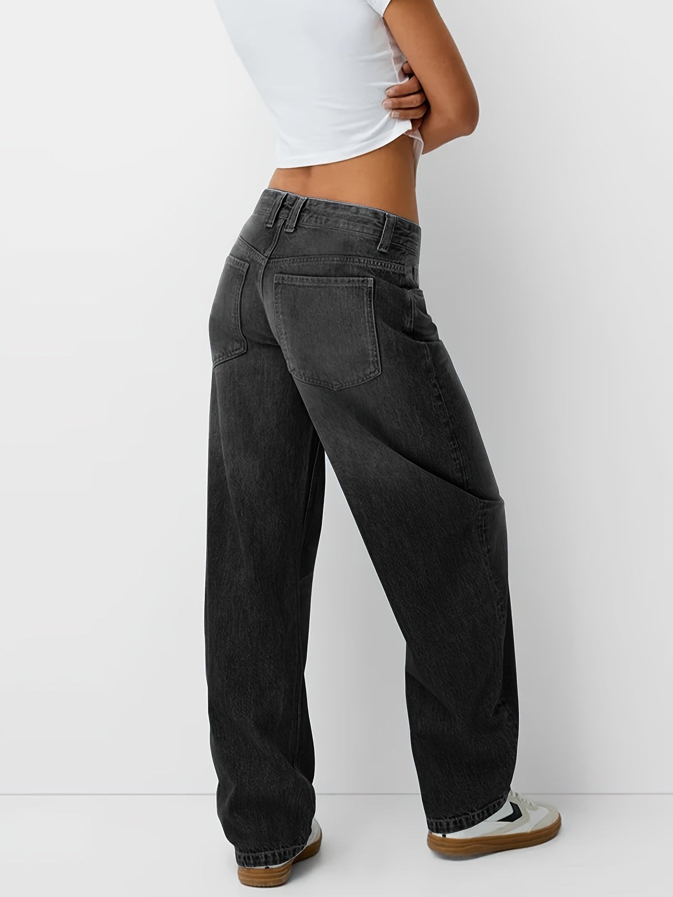 Damen Baggy Jeans Locker Geschnittene