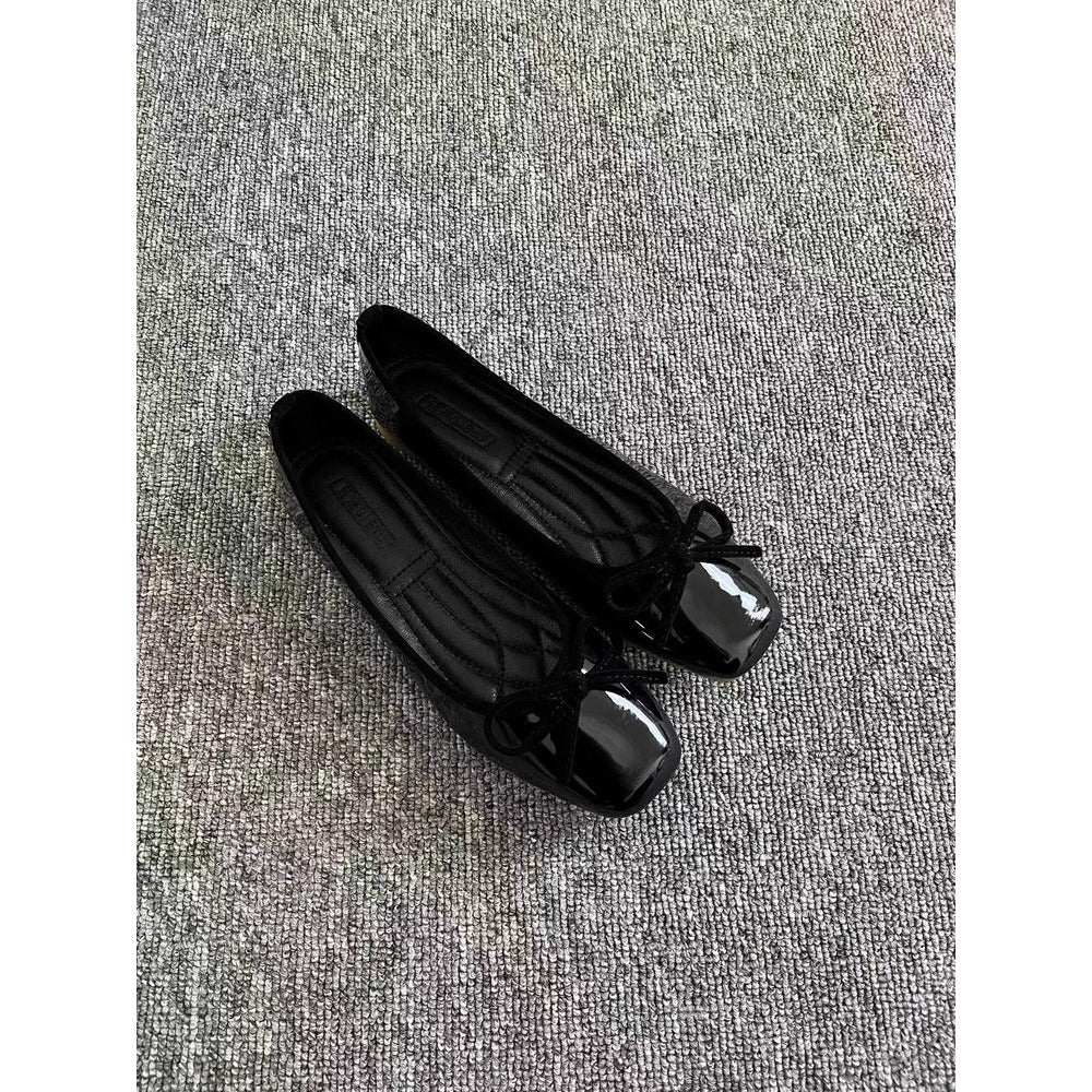 Damen Ballerinas Lackleder