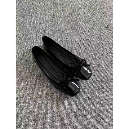 Damen Ballerinas Lackleder