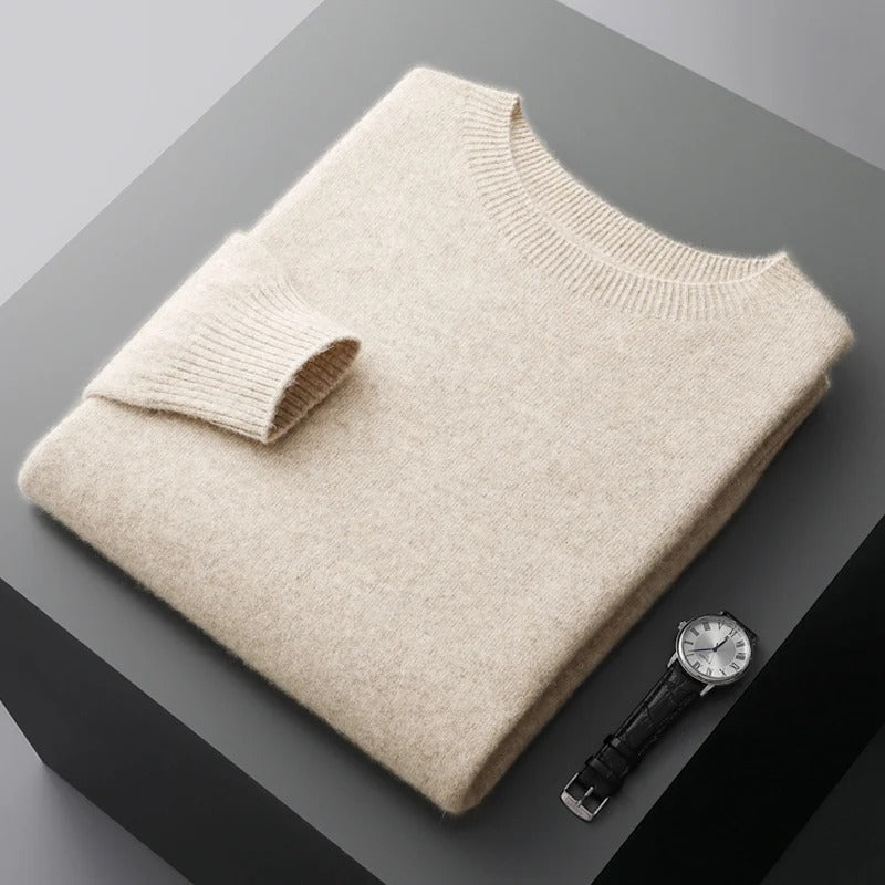 Klassischer Damen Pullover Rundhalsausschnitt Baumwolle