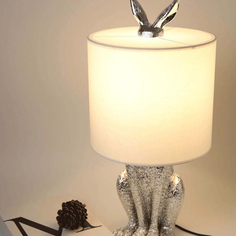 Kaninchen Tischlampe Gold Designer Leuchte