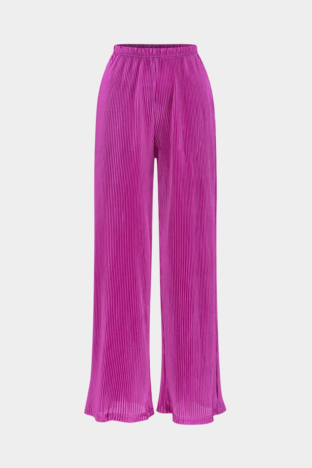 Elegantes Damen Plissee-Zweiteiler-Set Crop- Weithose
