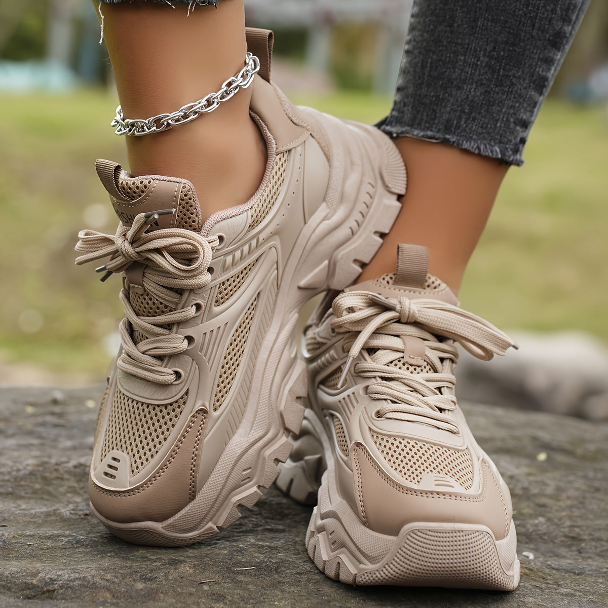 Norvielle Damen Plateau Sneaker Moderner Look
