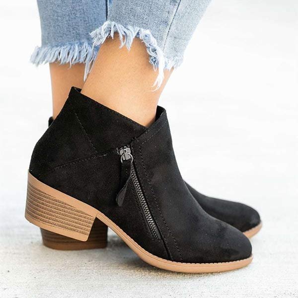 Norvielle Damen Wildleder Stiefeletten - Norvielle