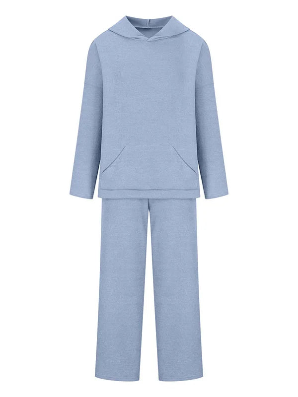 Damen Hoodie Set Gestreift Baumwolle