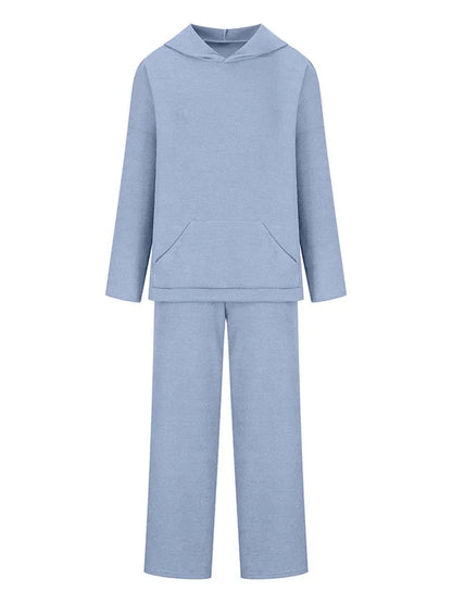 Damen Hoodie Set Gestreift Baumwolle