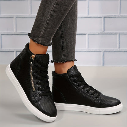 Norvielle Damen Sneakers Lässig Reißverschluss