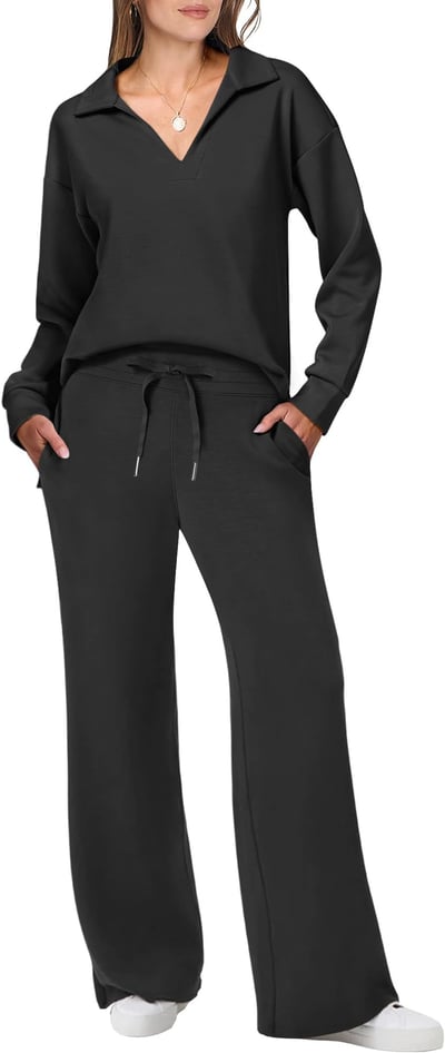 Damen Jogginganzug Set Pullover und Hose