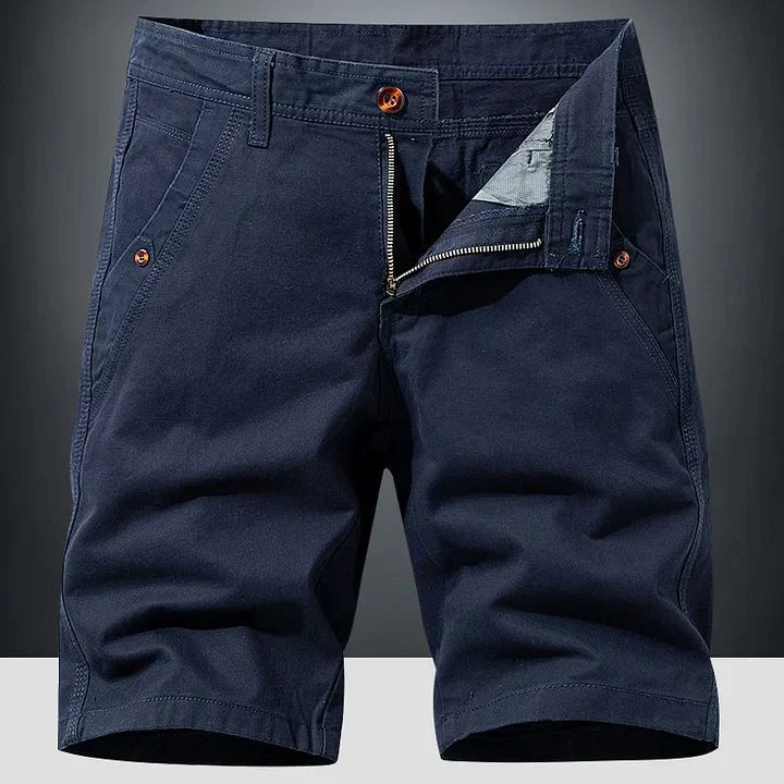Herren Chino Shorts Klassisch Mit Reißverschluss Beige