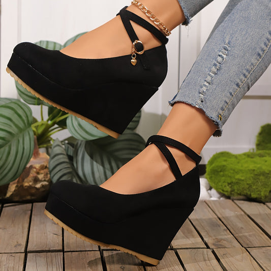 Norvielle Damen Schuhe Keilabsatz Elegantes Design - Norvielle
