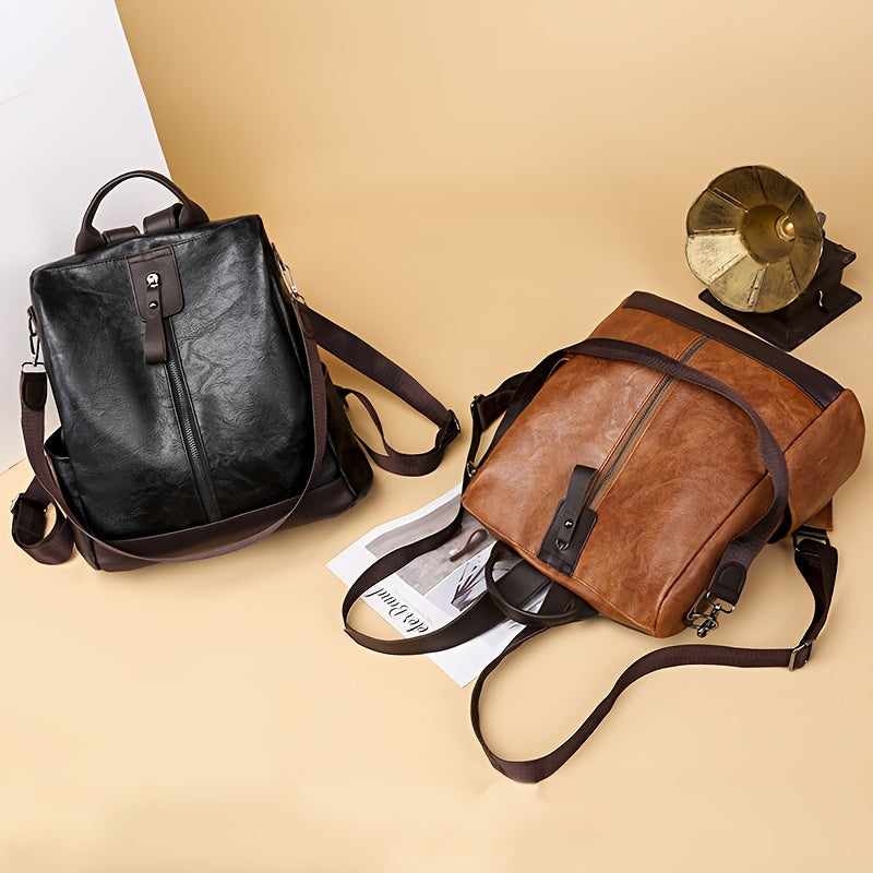 Damen Anti-Diebstahl Rucksack Veganer Stadt-Backpack