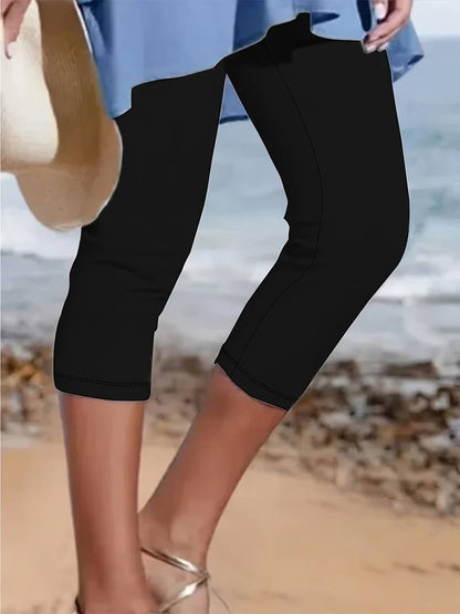 Damen Leggings Bequem Elastisch