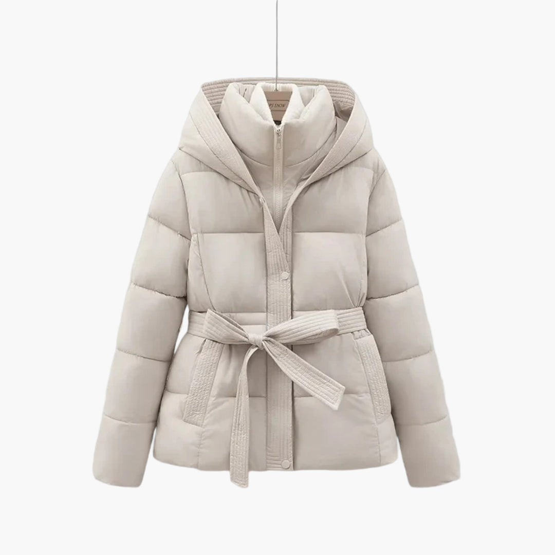 Damen Winter Pufferjacke Gürtel Warmes Futter