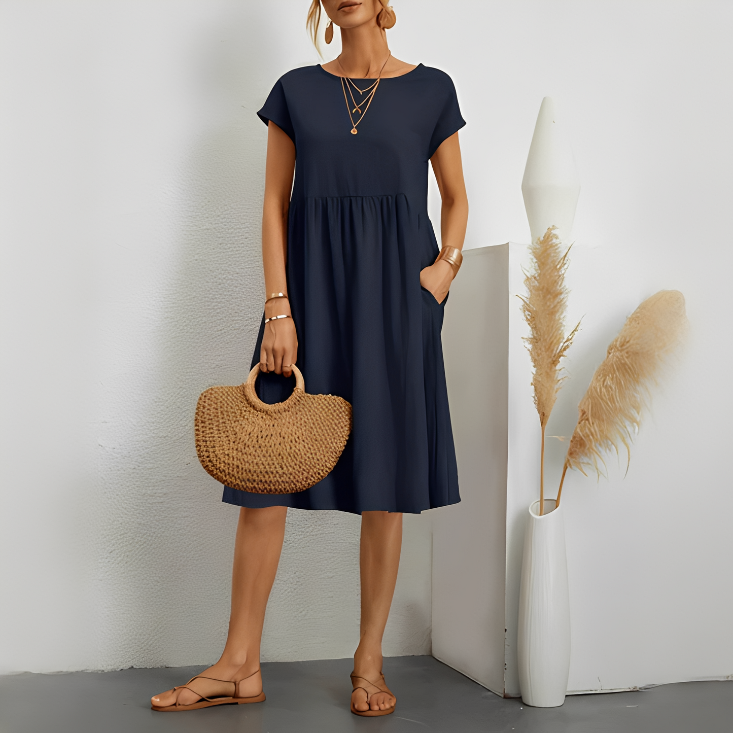 Damen Sommerkleid Lorna Leichtes Baumwollkleid Pastellfarben