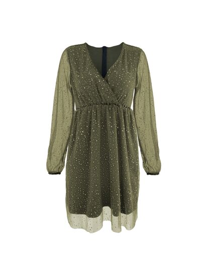 Damen Mini Kleid Ballonärmel
