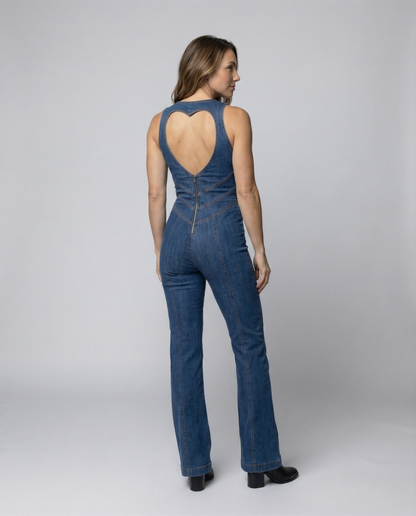 Damen Taillierte Denim-Overalls