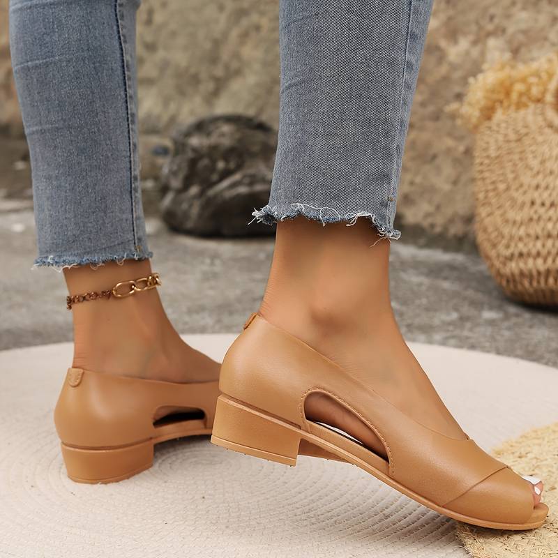 Norvielle Damen Orthopädische Hackensandale Elegantes Leder