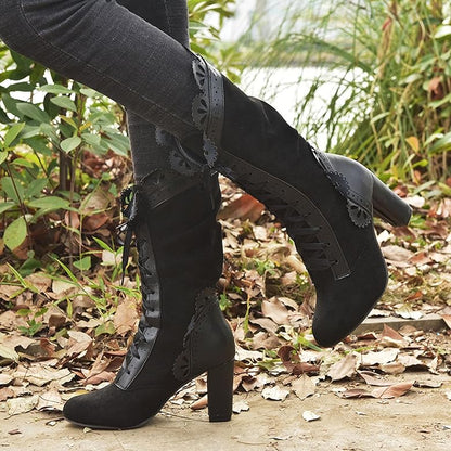 Norvielle Damen Stiefel Hochabsatz