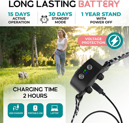 Hundehalsband mit Ton und Vibration Wasserdicht Verstellbar