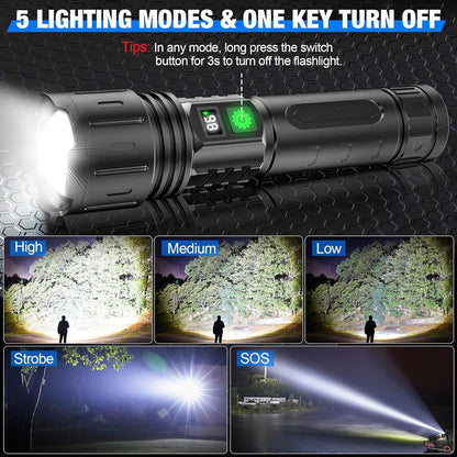 Taschenlampe 100000 Lumen Superhell LED