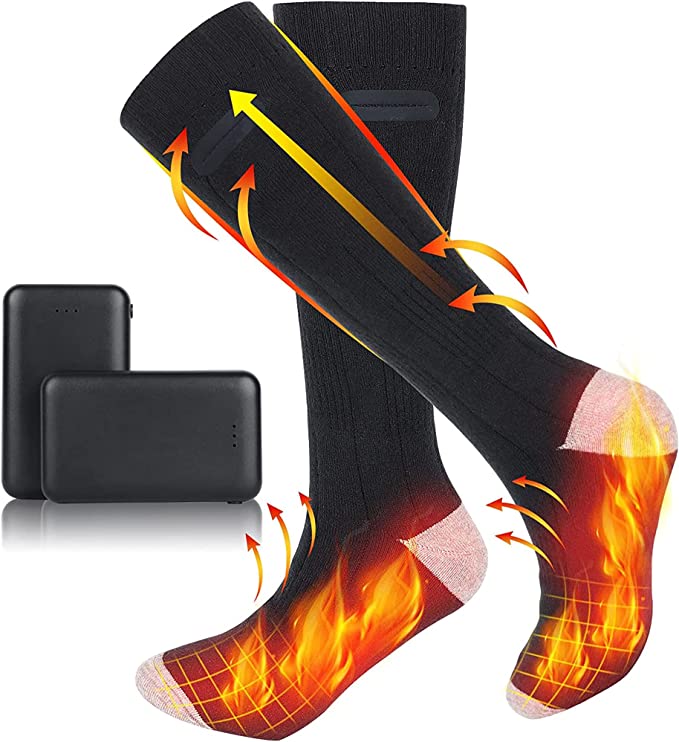 Elektrische Heizsocken Wiederaufladbar 2 Paare 3 Heizstufen