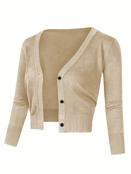 Norvielle Damen Bolerojacke Knopfverschluss