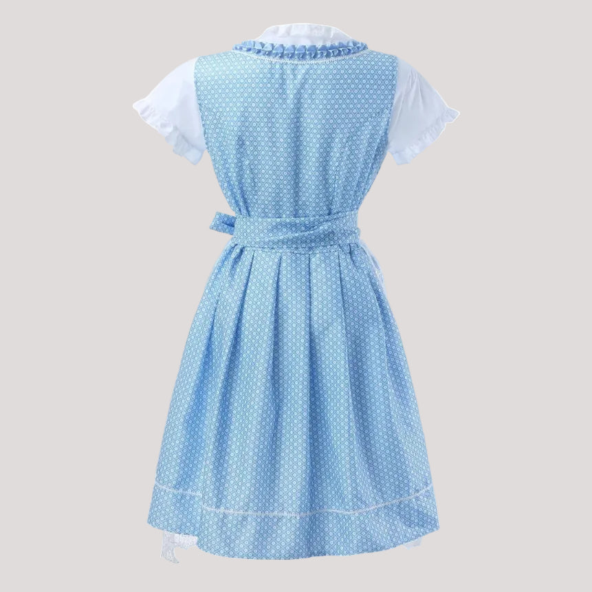 Damen Dirndl Traditionell Blumenmuster Rosa
