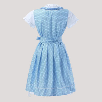 Damen Dirndl Traditionell Blumenmuster Rosa