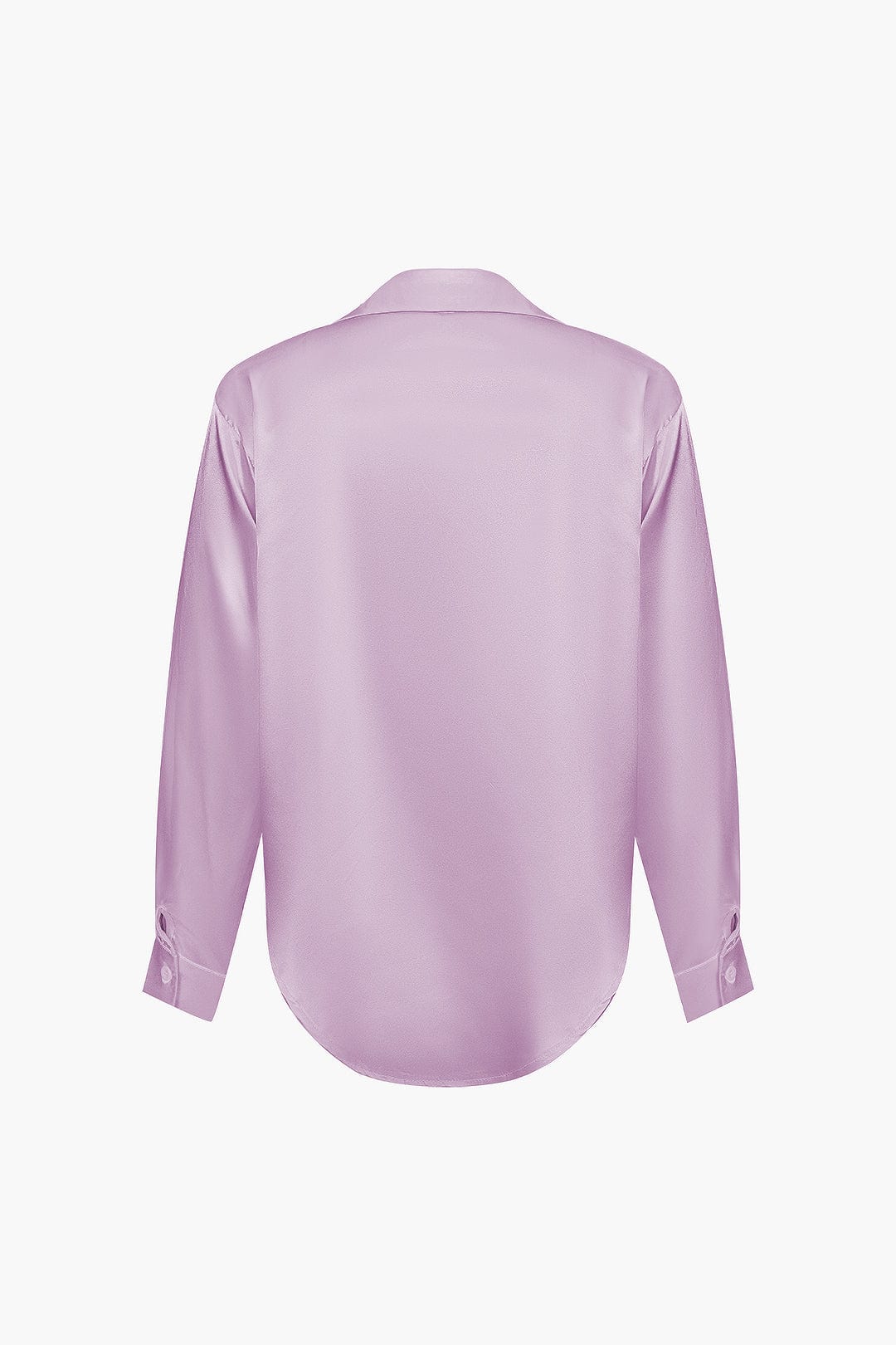 Elegante Damen Langarmbluse Seidiger Satin