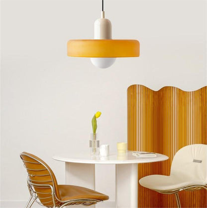 Bauhaus Pendelleuchte Farbiges Glas