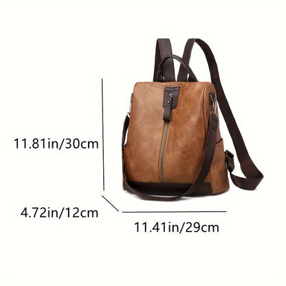 Damen Anti-Diebstahl Rucksack Veganer Stadt-Backpack
