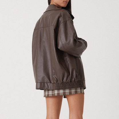 Damen Oversized Zip-Up Jacke Modern