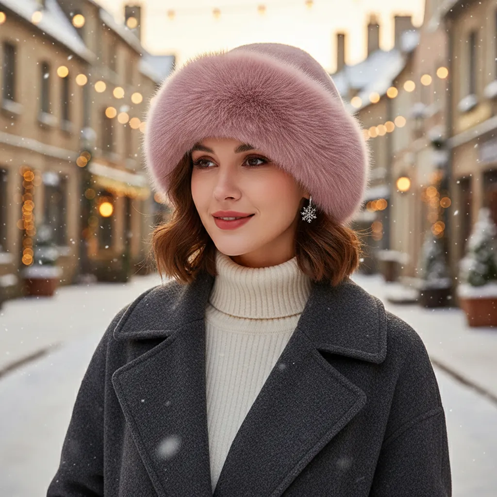 Furla Damen Wintermütze Pelz Warm
