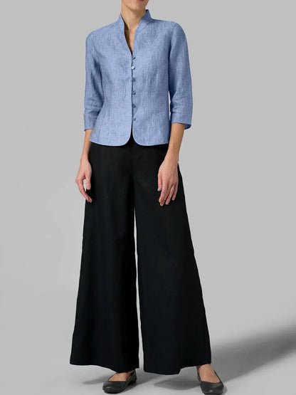 Damen Bluse Hochkragen Qualität