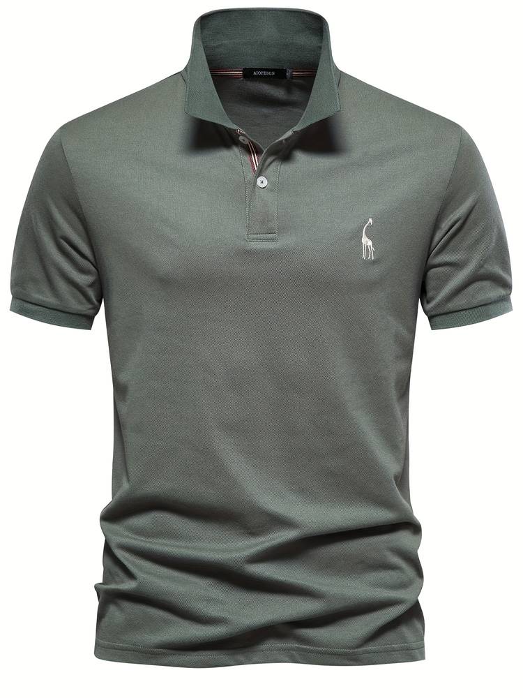 Noah Herren Poloshirt Slim Fit Klassisch Sportkragen Weiß