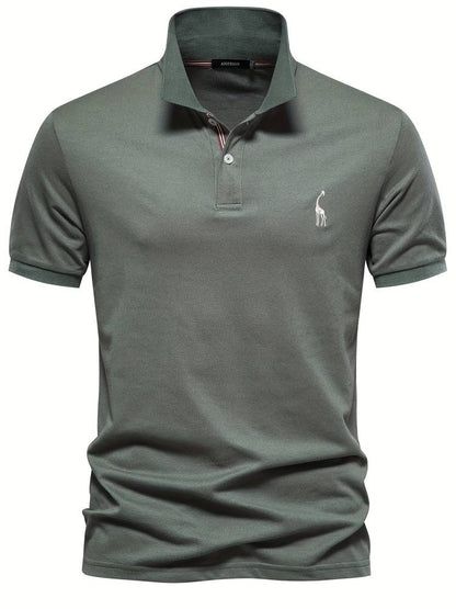 Herren Slim Fit Poloshirt Klassisch Weiß