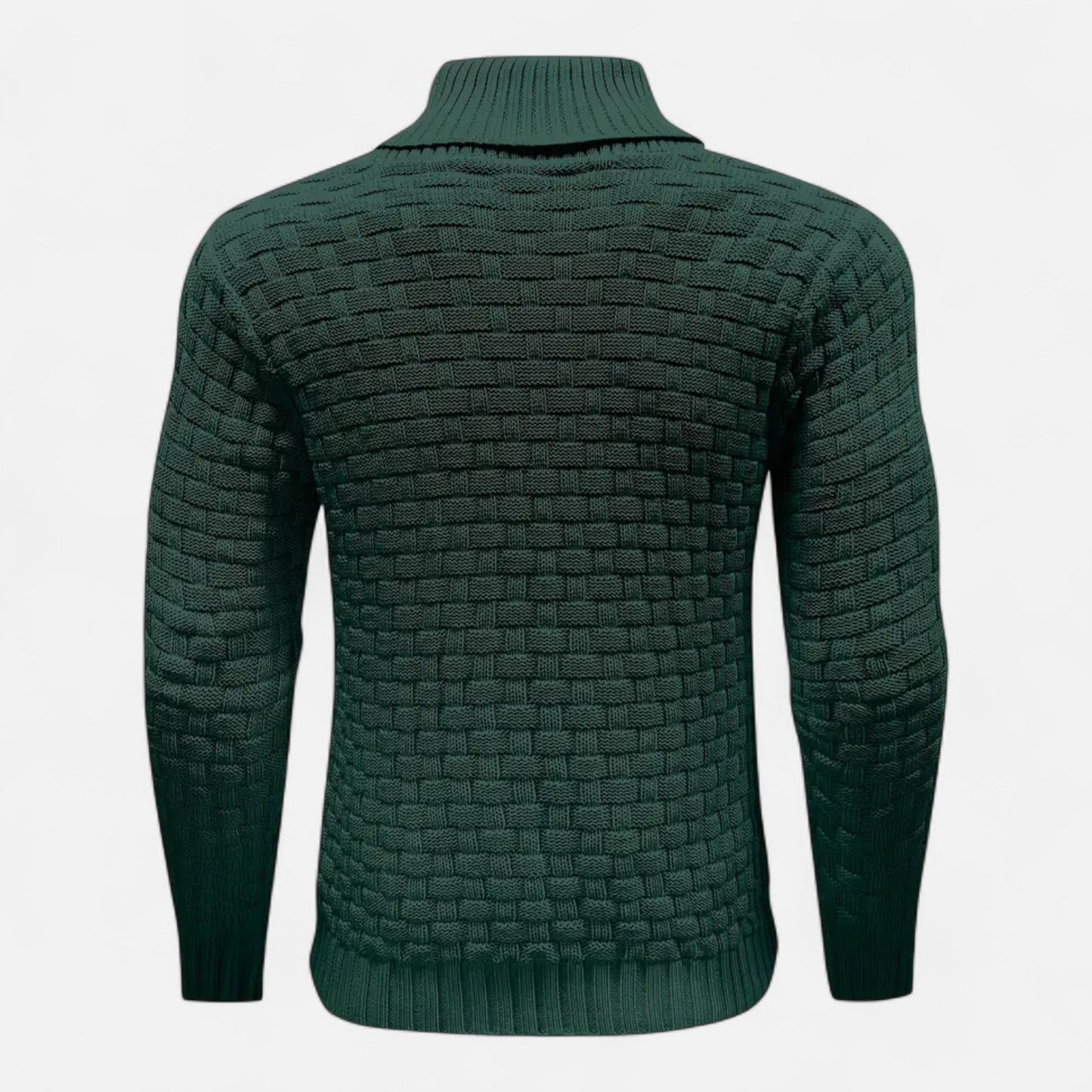 Herren Strickpullover Knopfleiste Klassisch Einfarbig
