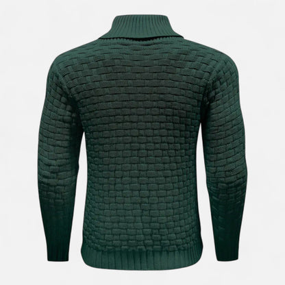 Herren Strickpullover Knopfleiste Klassisch Einfarbig