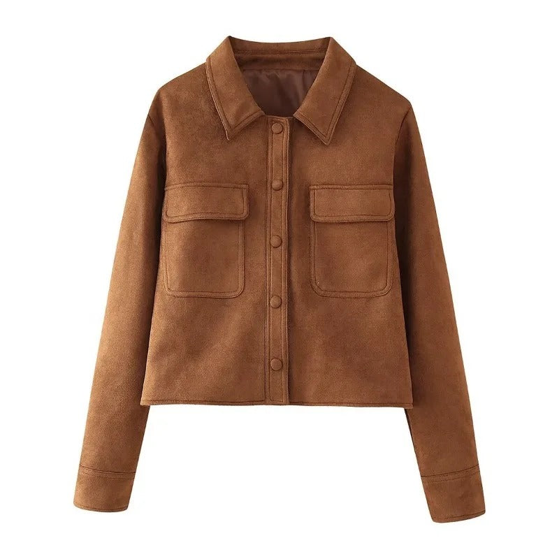 Norvielle Damen Wildlederjacke Stylisch