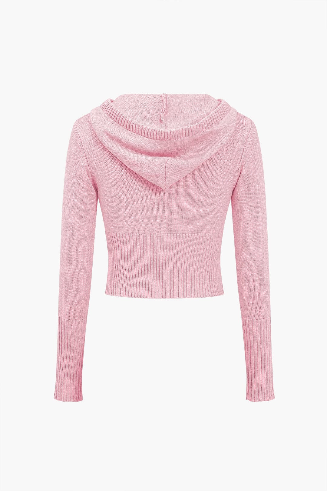 Damen Strick-Set Kapuzenjacke Schlaghose
