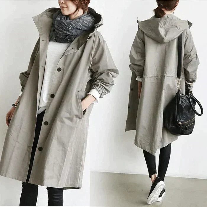 Übergroße Herren Kapuzenwindbreaker Regenjacke