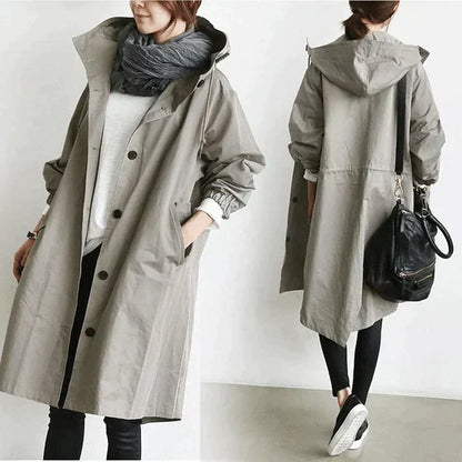 Übergroße Herren Kapuzenwindbreaker Regenjacke
