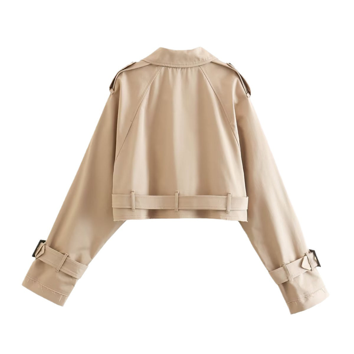 Damen Trenchcoat Kurz Gürtel