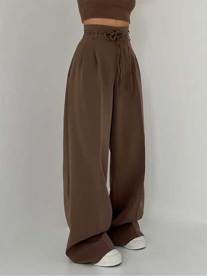 Damenhose Hochtailliert Weite Beine