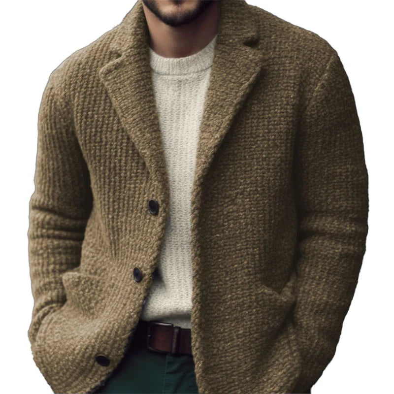 Herren Cardigan Weiches Strickmaterial Reguläre Passform
