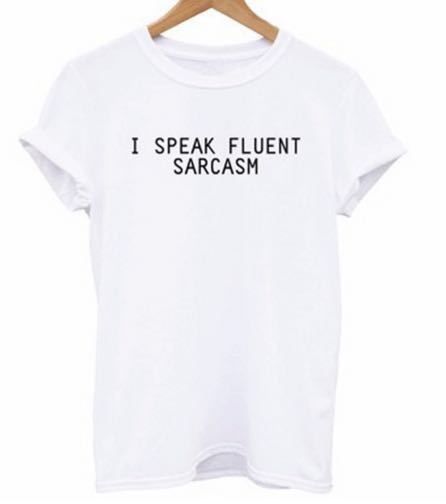 Damen T-Shirt Bequem Weiß mit Witzigem Spruch