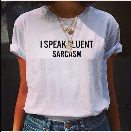 Damen T-Shirt Bequem Weiß mit Witzigem Spruch - Norvielle