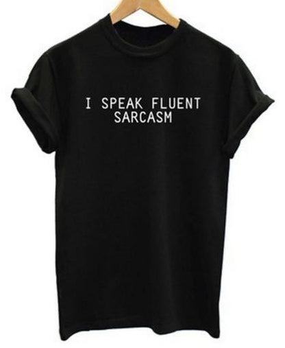 Damen T-Shirt Bequem Weiß mit Witzigem Spruch